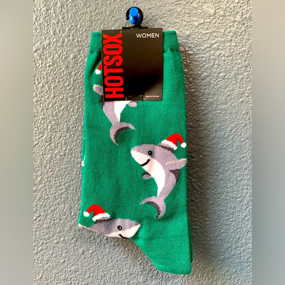 Hotsox women crew socks - Santa Jaws